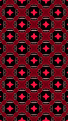 Ornate geometric pattern and abstract multicolored background