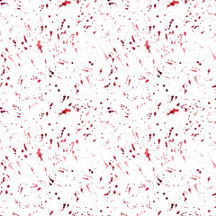 Obraz premium Abstract seamless pattern with spots of watercolor paint on white background. Hand painted texture with spalshes and blobs. Decorative print for textile design, fabric, wallpapers, packaging, covers.