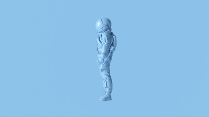 Pale Blue Spaceman Astronaut Cosmonaut Advanced Crew Escape Suit 3d illustration 3d render © paul