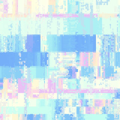 Vector image with imitation of grunge datamoshing texture.