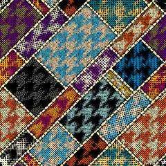 Fototapeta premium Imitation of a texture of rough canvas. Seamless pattern.