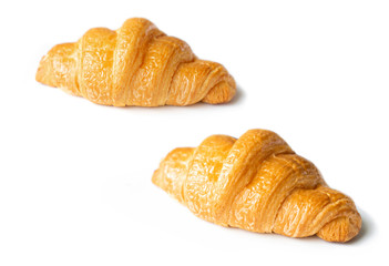 Croissant on isolated white background