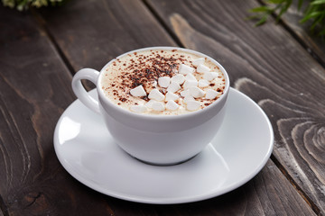 cappuccino with marshmallow
