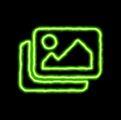 green neon symbol pictures