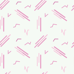 Pink Lining Random Position Pattern Seamless New