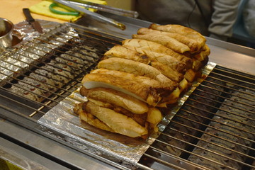 grilled mushroom street food in Taiwan night market