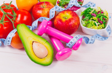 Fruit and vegetables as part of a healthy diet . Proper nutrition.