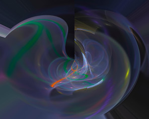 abstract digital fractal, fantasy design