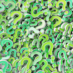 Infinite question marks, business concepts; original 3d rendering