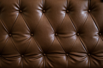 Vintage brown pattern of sofa. leather  texture background