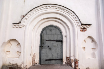 The door to the church.
