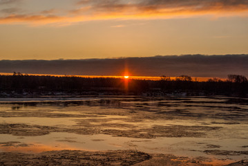 Sunset on the river.