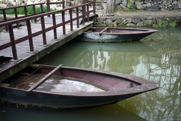滋賀県近江八幡市の八幡堀の風景