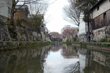 滋賀県近江八幡市の八幡堀の風景