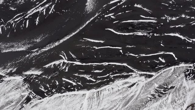 Martian Deserted and Baron Icelandic Landscape Seen From the Air
