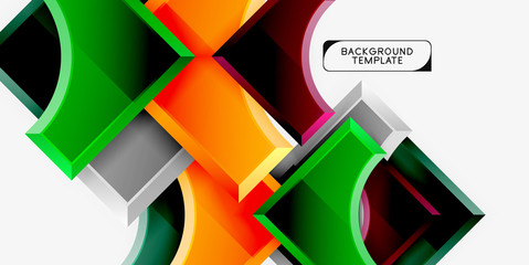 Obraz premium Geometrical 3d shapes background