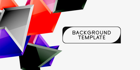 Triangular low poly background design, multicolored triangles. Vector