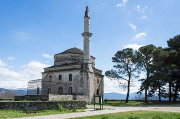 The Fethiye Mosque, with the Tomb of Ali Pasha in the foreground, Greece