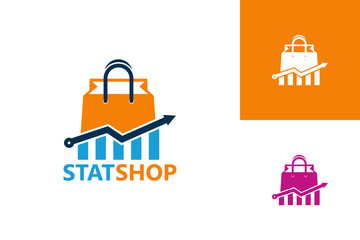 Statistic Shop Logo Template Design Vector, Emblem, Design Concept, Creative Symbol, Icon