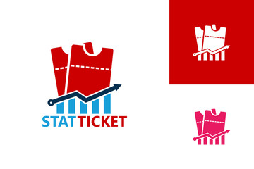 Statistic Ticket Logo Template Design Vector, Emblem, Design Concept, Creative Symbol, Icon