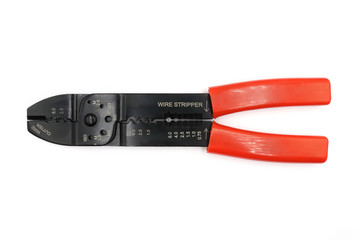 wire stripper or wire cutter isolated on white background