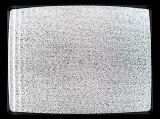 Static noise of detuned TV screen