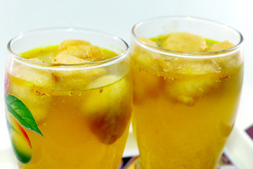 Kanji Wada or Kanji Vada in glass - Indian Snack Chaat