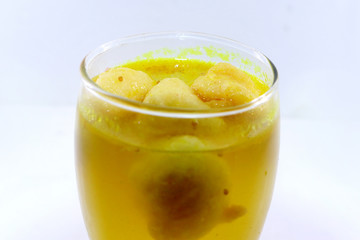Kanji Wada or Kanji Vada in glass - Indian Snack Chaat