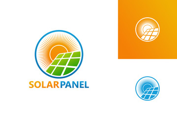 Solar Panel Logo Template Design Vector, Emblem, Design Concept, Creative Symbol, Icon