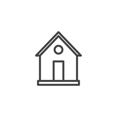 Home, house line icon. linear style sign for mobile concept and web design. Small house outline vector icon. Symbol, logo illustration. Pixel perfect vector graphics