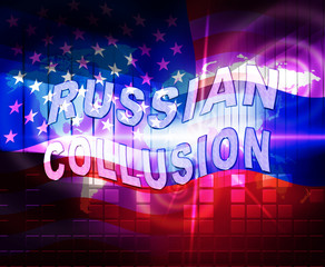 Russia Collusion Star Depicting Conspiracy And Cooperation With The Russian Government 3d Illustration