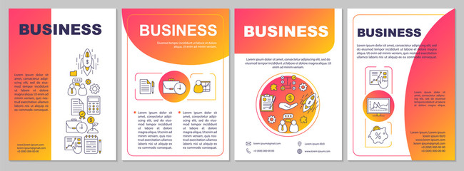 Naklejka premium Business development brochure template layout