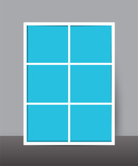 Vertical Collage Layout Template. Frames for Photo or Illustration. Vector. For Photos, Pictures, Photo Collage, Photo Puzzle. Moodboard.
