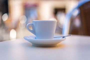 cup of coffee on table