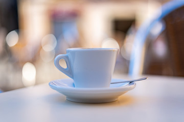 cup of coffee on table