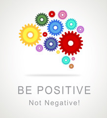 Positive Vs Negative Icon Depicting Reflective State Of Mind - 3d Illustration