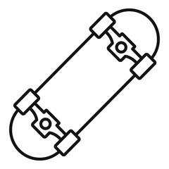 Awesome skateboard icon. Outline awesome skateboard vector icon for web design isolated on white background