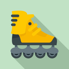 Sport inline skates icon. Flat illustration of sport inline skates vector icon for web design