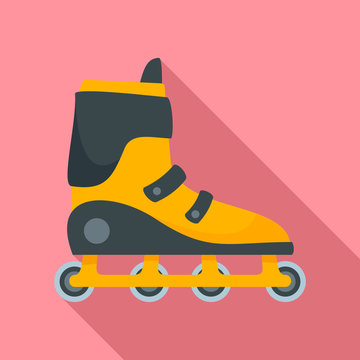 Extreme inline skates icon. Flat illustration of extreme inline skates vector icon for web design