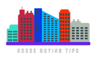 House Buying Advice Tips City Portrays Hints On Purchasing Property - 3d Illustration