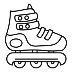 Protected inline skates icon. Outline protected inline skates vector icon for web design isolated on white background