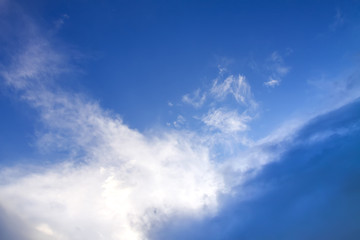 Blue sky with white clouds in summer day