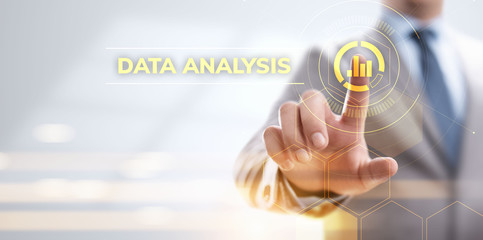Data analysis business intelligence analytics internet technology concept.