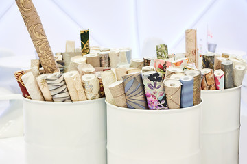 Rolls of wallpaper