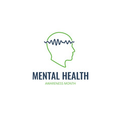 Mental health vector concept in simple flat style