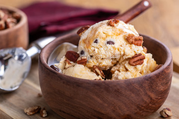 Bowl of Caramel Vanilla Ice Cream