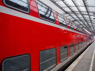 Train, railway, train standing on the tracks, an Express train