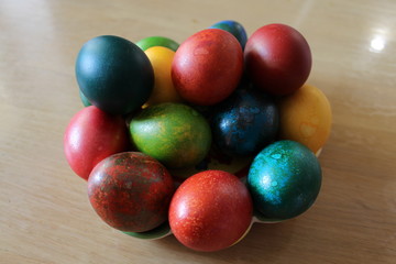 colorful easter eggs