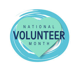 National volunteer month concept in flat style