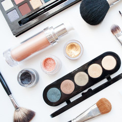Professional cosmetics on a white background